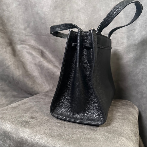 Kate Spade Pebbled Leather Hayes Street Isobel Satchel Black Small Bag - Picture 11 of 15